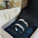 حلقه ست نقره ساده تک نگین جدید کد 5915 - Image 2