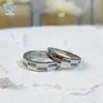 حلقه ست نقره طرح طلاسفید نگین دار کد 5738 - Image 2