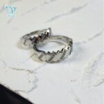 حلقه ست نقره طرح طلا سفید کد5647