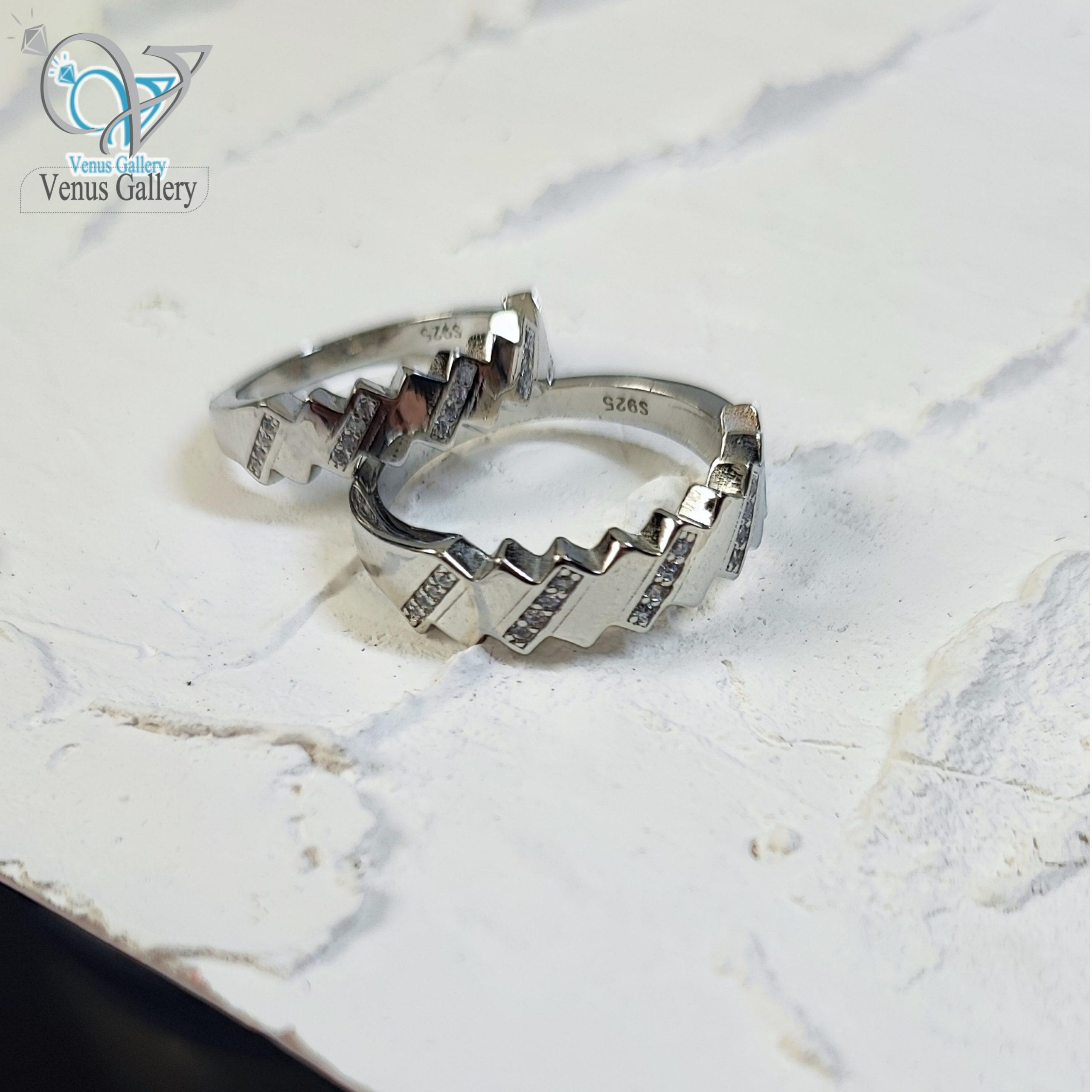 InShot_۲۰۲۴۰۳۰۳_۰۲۳۲۲۴۳۲۵-scaled-1.jpg حلقه ست نقره طرح طلا سفید کد 3366 - Image 1