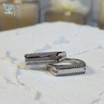 حلقه ست نقره طرح طلا سفید - Image 2