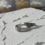 حلقه ست نقره طرح طلا سفید کد 5853 - Image 2