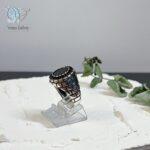 انگشتر نقره مردانه سنگ اونیکس سیاه کد 6106 - Image 5
