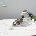 انگشتر نقره مردانه وارداتی جایگزین حلقه کد 6157