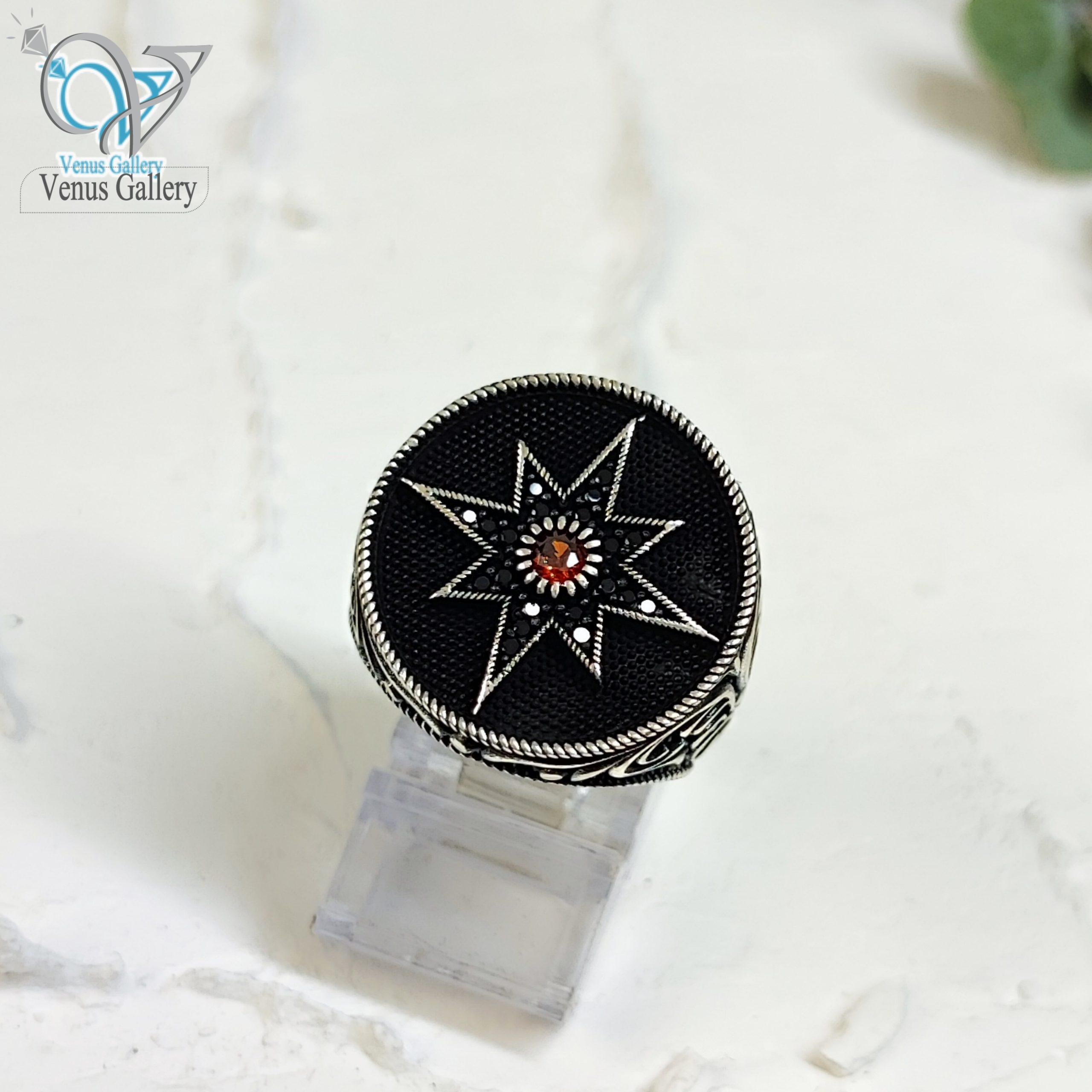 InShot_۲۰۲۴۰۳۱۹_۰۰۴۷۰۶۹۷۶-min-scaled-1.jpg انگشتر نقره مردانه مدل ستاره هشت پر - Image 1