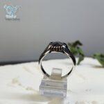 انگشتر نقره مردانه سیاه قلم نگین مارکازیت سنگ اونیکس مشکی کد 6188 - Image 4