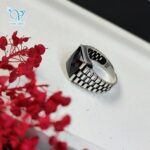 انگشتر نقره مردانه سنگ اونیکس مشکی کد6214
