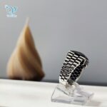 انگشتر نقره مردانه سنگ اونیکس مشکی کد6214 - Image 3