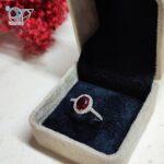 انگشتر نقره زنانه نگین رنگی اصل کد 3830 - Image 5