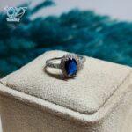 انگشتر نقره زنانه نگین رنگی اصل کد 3830 - Image 3