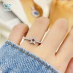 انگشتر نقره دخترانه طرح ستاره کد5814