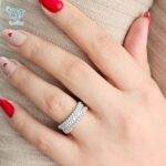 انگشتر نقره زنانه جواهری کد 4049 - Image 2