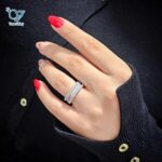 انگشتر نقره زنانه جواهری کد 4049