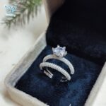 حلقه پشت حلقه جواهری تمام نگین کد 6325 - Image 3
