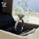 حلقه پشت حلقه جواهری تمام نگین کد 6325