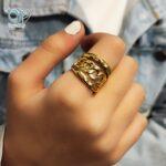 انگشتر پورتیفینو استیل طلایی - Image 2