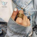 انگشتر پورتیفینو استیل طلایی - Image 3