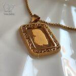 گردنبند ملکه کلئو پاترا طلایی مستطیلی درشت - Image 2