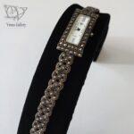 ساعت مچی نقره زنانه نگین مارکازیت سیاه قلم - Image 5