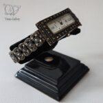 ساعت مچی نقره زنانه نگین مارکازیت سیاه قلم - Image 3