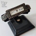 ساعت مچی نقره زنانه نگین مارکازیت سیاه قلم - Image 2
