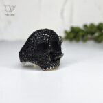 انگشتر نقره سیاه قلم طرح اسکلت کد 4019 - Image 2