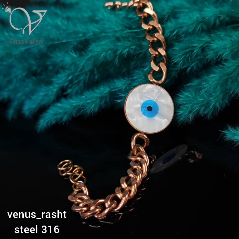WhatsApp-Image-2023-02-24-at-19.42.54.jpeg دستبند استیل چشم و نظر صدفی - Image 1