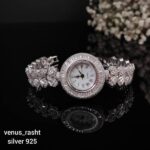 ساعت نقره زنانه طرح جواهر نگین دار - Image 2