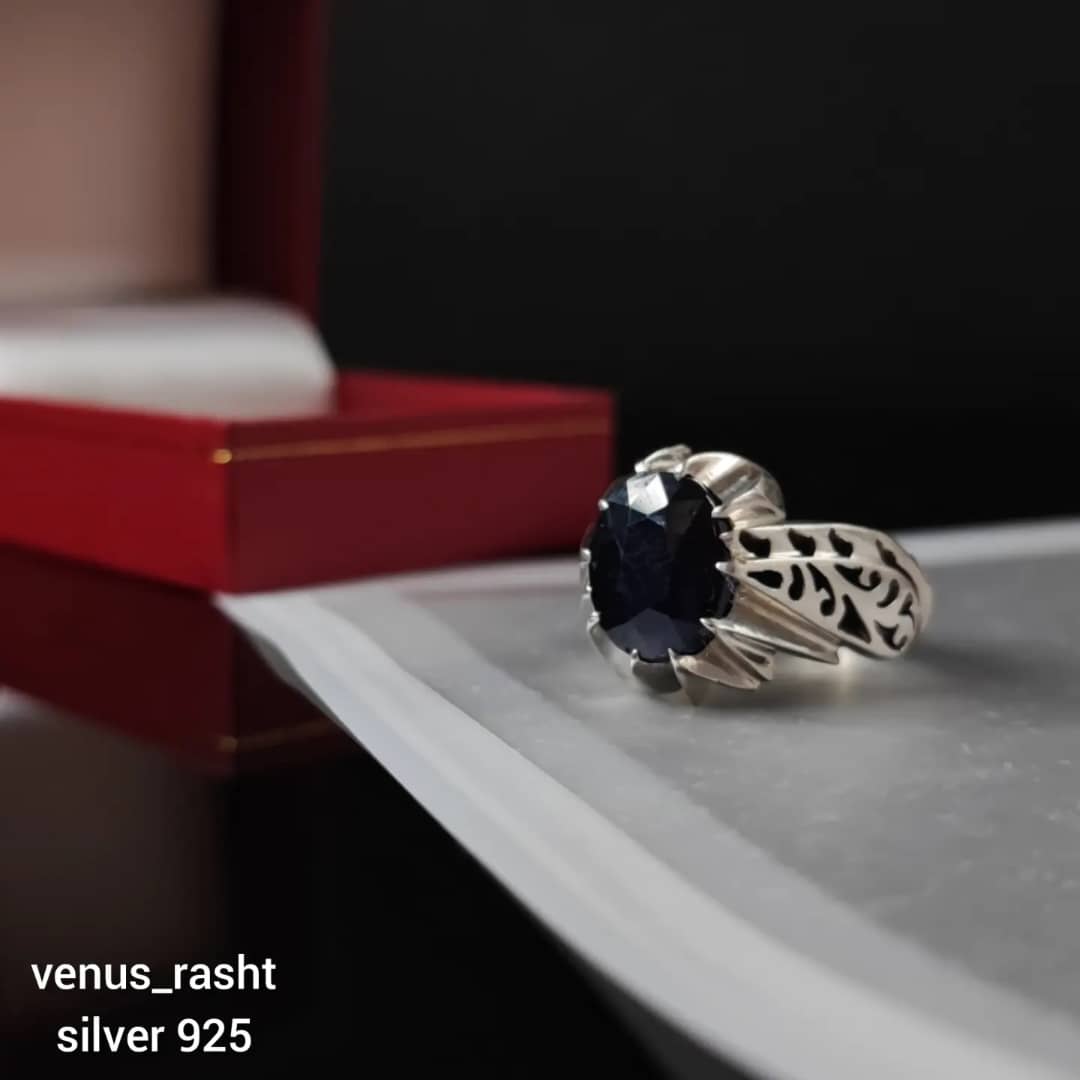 WhatsApp-Image-2023-02-26-at-01.19.46.jpeg انگشتر مردانه نقره با سنگ یاقوت کبود اصل کد 999 - Image 1