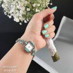 ساعت نقره نگین مارکازیت سنگ فیروزه کد 651 - Image 2