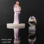 انگشتر نقره مردانه با سنگ آمیتیست ارغوانی کد 1020 - Image 2