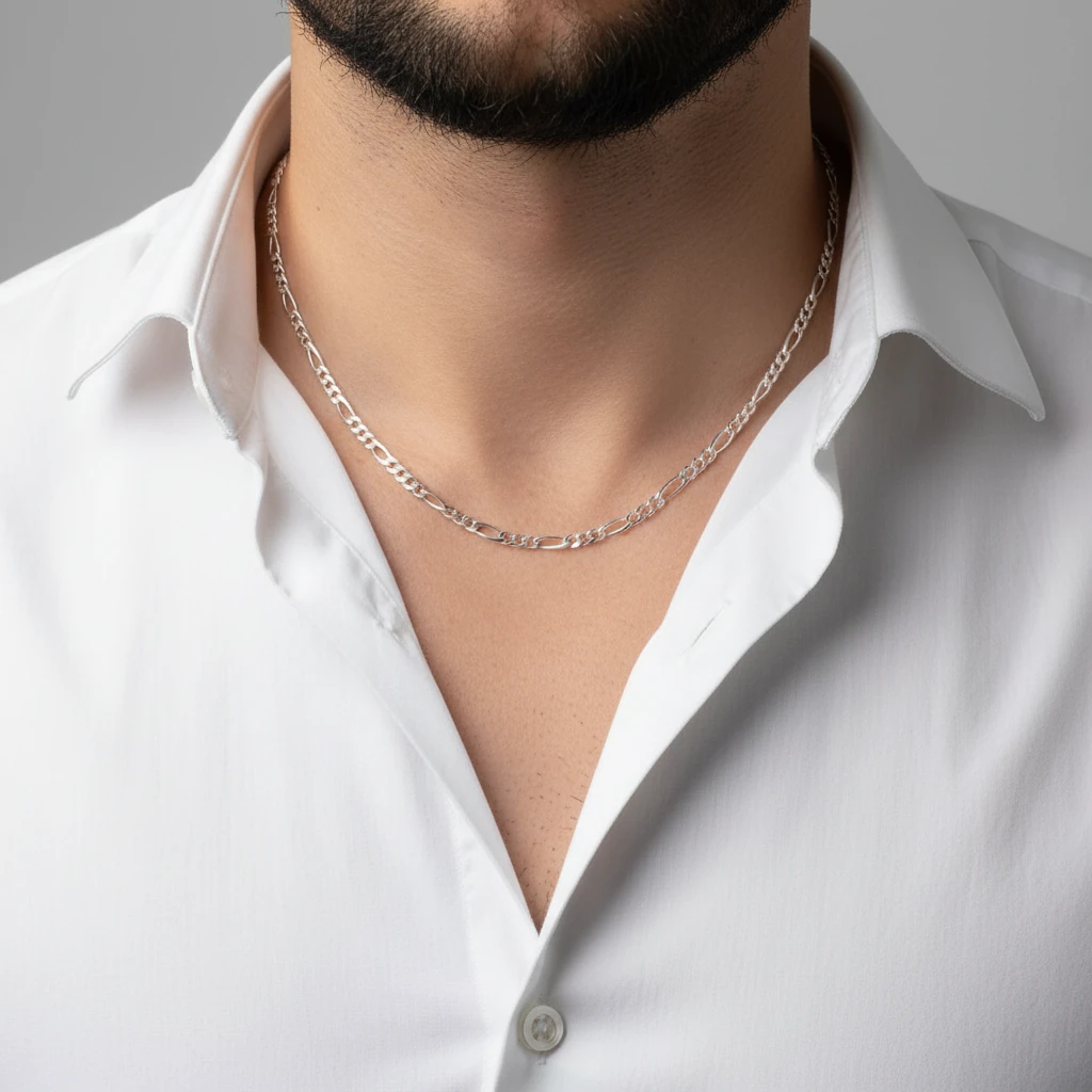 نکاتی برای خرید زنجیر نقره مردانه مدل فیگارو