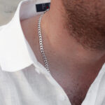 زنجیر مردانه کارتیه ظریف ایتالیایی - Image 3