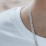 زنجیر مردانه کارتیه ظریف ایتالیایی - Image 2