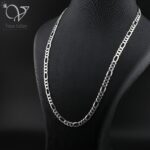 زنجیر نقره مردانه مدل فیگارو کد 6510 - Image 2