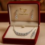 سرویس نقره جواهری عروس طرح کارتیه زنجیری ظریف کد 3517 - Image 2