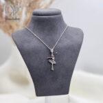 گردنبند نقره بالرین | گردنبند دختر رقصنده نقره ۹۲۵ زنانه کد 12128 - Image 2