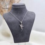 گردنبند نقره بالرین | گردنبند دختر رقصنده نقره ۹۲۵ زنانه کد 12128 - Image 3