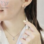 ست نقره مدل ونکلیف طلای زرد و سفید | زیور خاص و بادوام کد 12049 - Image 3