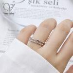 خرید انگشتر نقره ظریف و مینیمال دخترانه | نقره 925 اصل با طراحی شیک روزمره کد 12202