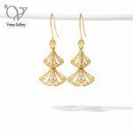 گوشواره نقره آبکاری طلا مدل فیوژن کد 13103 - Image 6