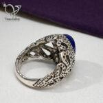 انگشتر نقره مردانه با سنگ لاجورد اصل