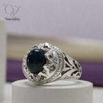 انگشتر نقره مردانه رکاب دستساز سنگ اوپال اصل