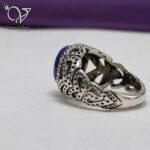 انگشتر نقره مردانه با سنگ لاجورد اصل