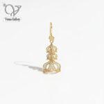 گوشواره نقره آبکاری طلا مدل فیوژن کد 13103 - Image 5