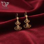 گوشواره نقره آبکاری طلا مدل فیوژن کد 13103 - Image 3