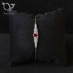 سرویس نقره جواهری عروس با نگین قرمز کد 13151 - Image 4