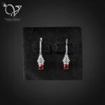 سرویس نقره جواهری عروس با نگین قرمز کد 13151 - Image 5