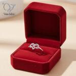 انگشتر نقره زنانه طرح قلب و بی‌نهایت نگین‌دار – ظریف، شیک و مناسب هدیه کد 12482 - Image 2