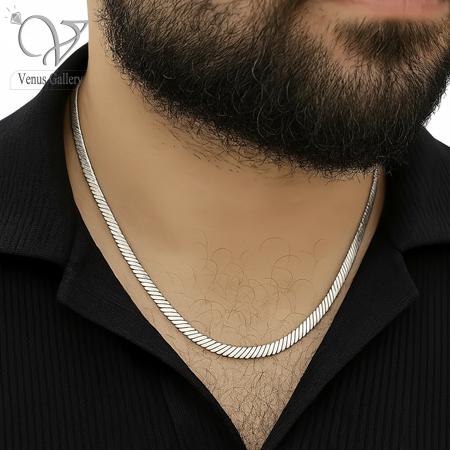 2 زنجیر نقره مردانه مدل ماری کد 12706 - Image 1